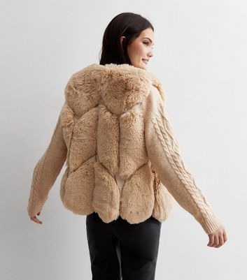 Cropped faux fur on sale gilet