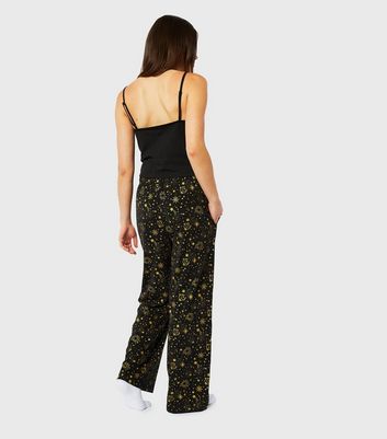 Skinnydip Black Trouser Pyjama Set with Celestial Print New Look