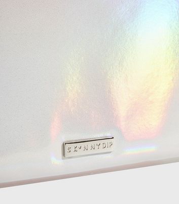 Skinnydip Multicoloured Rainbow Wave Laptop Case New Look