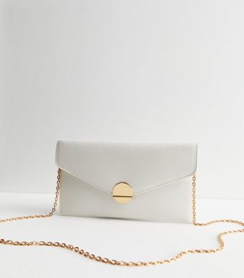 White 2025 envelope clutch