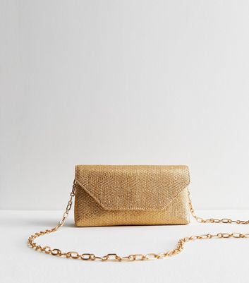 Zara cheap gold clutch