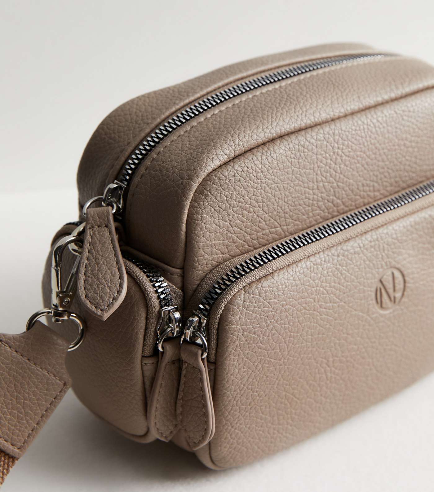 Mink Leather-Look Cross Body Camera Bag Image 3