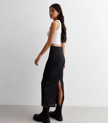 Side split outlet jersey skirt