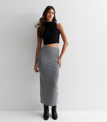 Grey jersey outlet skirt