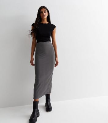 Jersey skirt grey sale