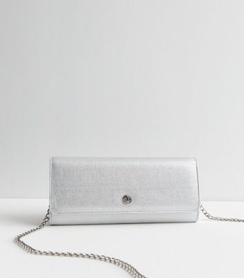 New look clutch online bags silver