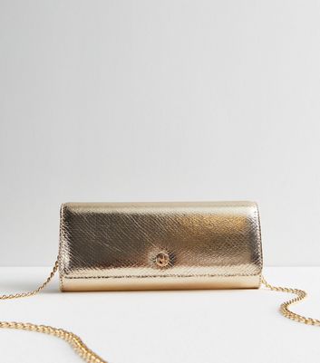 New look gold on sale clutch