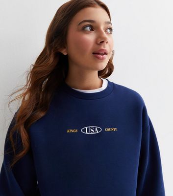 Girls shop navy sweatshirt