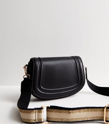 Black saddle bag crossbody best sale