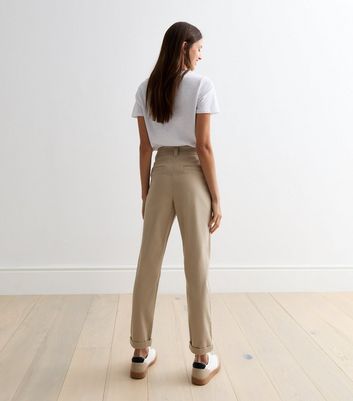 Beige Slim Stretch Cotton Chinos New Look