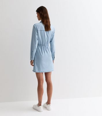 Light blue shirt outlet dress