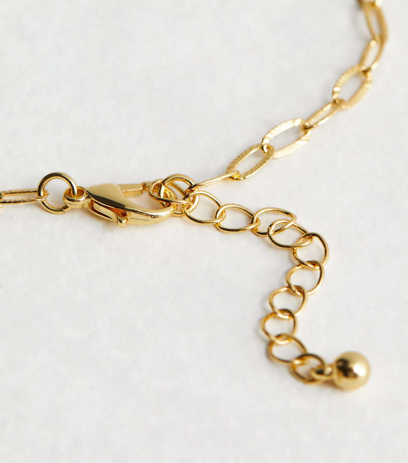 Real Gold Plate Textured Chain Bracelet Image 5