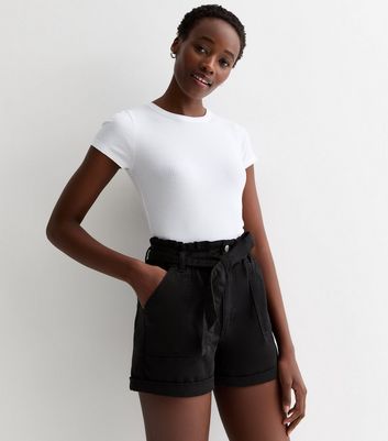 Paperbag denim shorts - Women | MANGO OUTLET USA