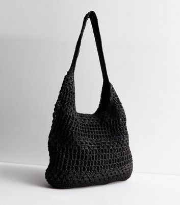 Black slouch handbag sale