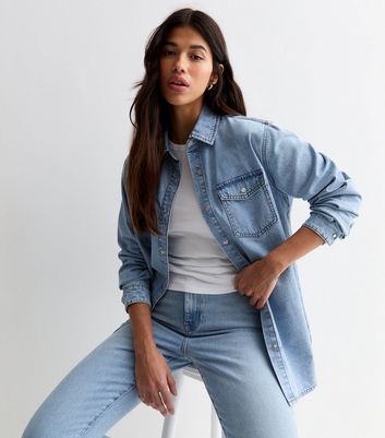 Tall Blue Denim Shirt | New Look