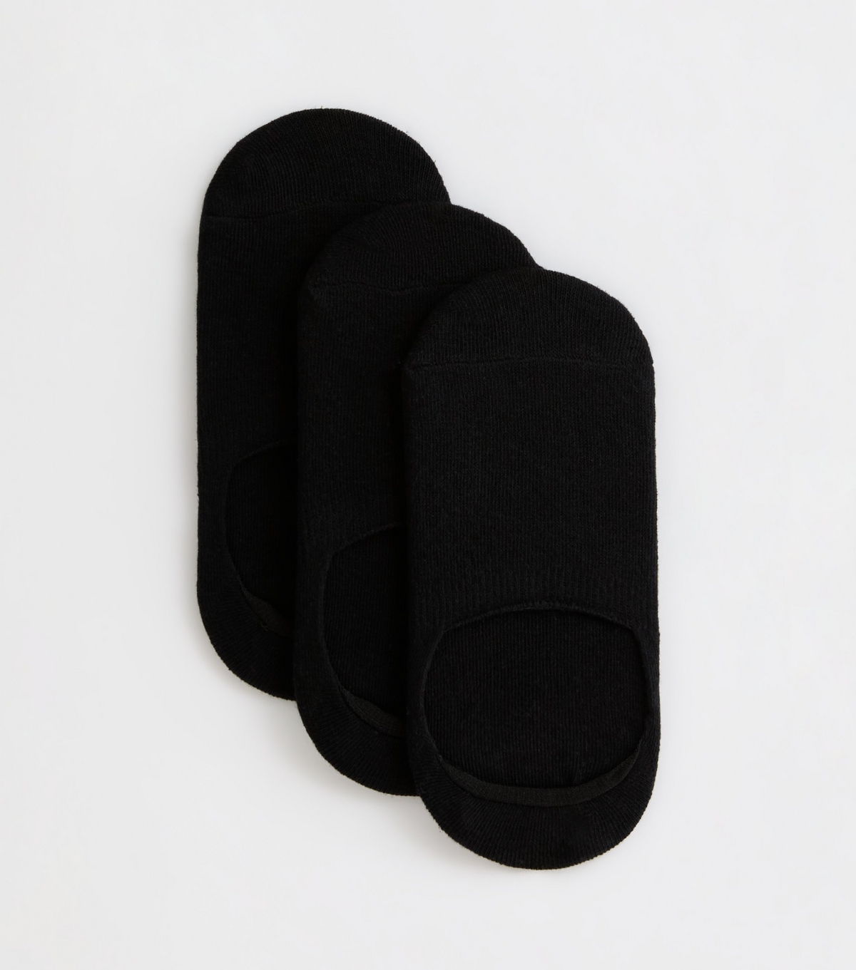 3 Pack Black Sports Heel-Grip Invisible Socks New Look