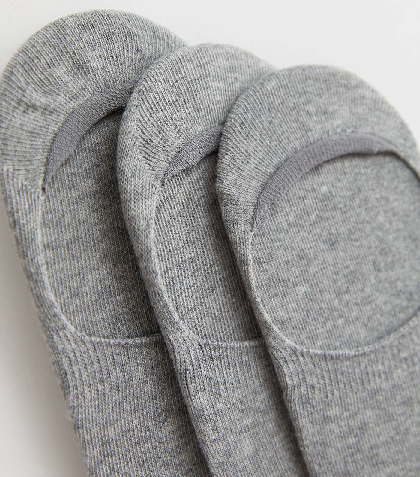 3 Pack Grey Sports Heel-Grip Invisible Socks Image 3