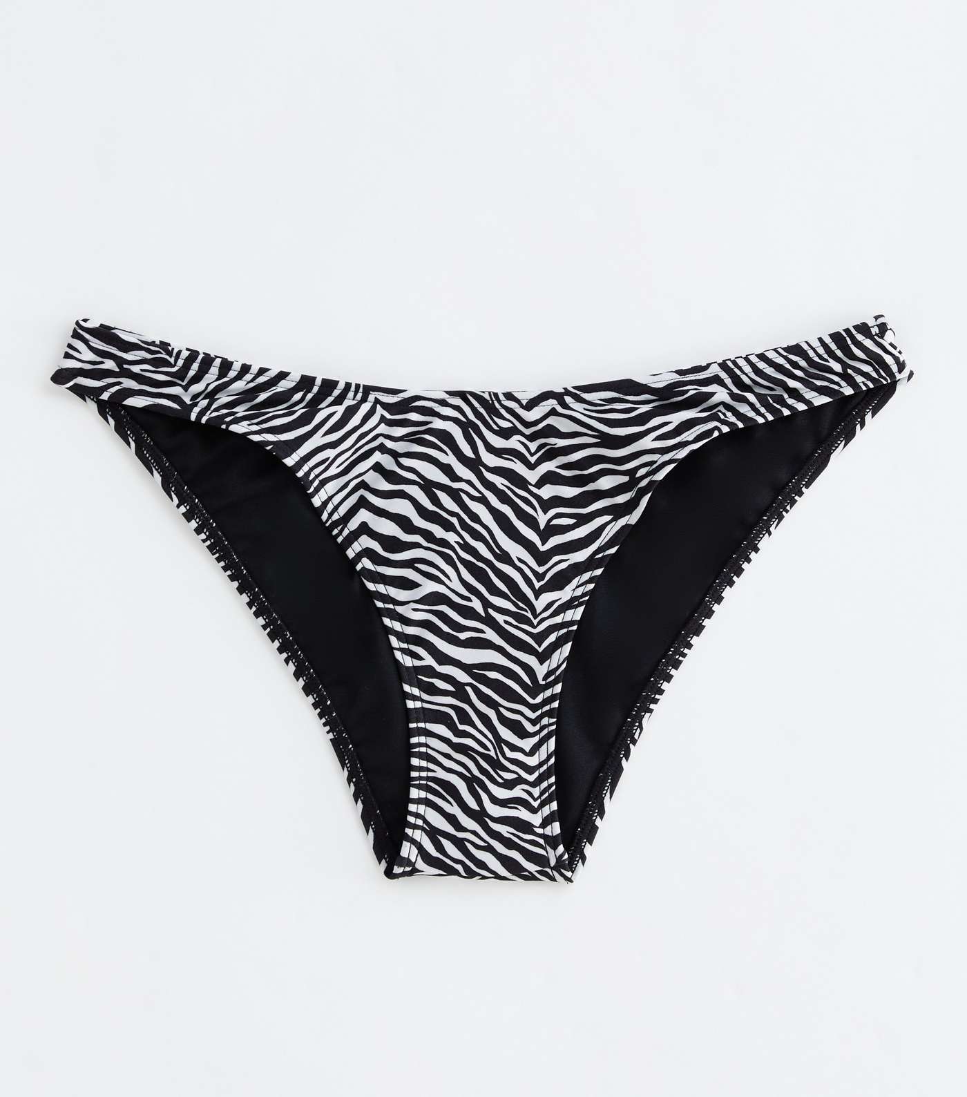 Black Zebra Print Bikini Bottoms Image 5