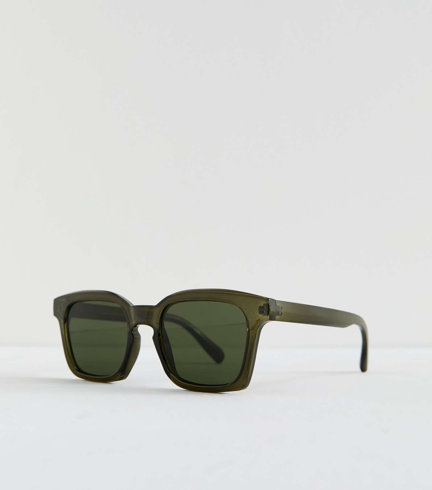Dark Green Square Frame Sunglasses Image 2