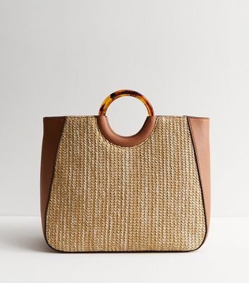 Round woven clearance tote