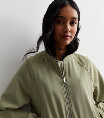 New look khaki bomber jacket best sale