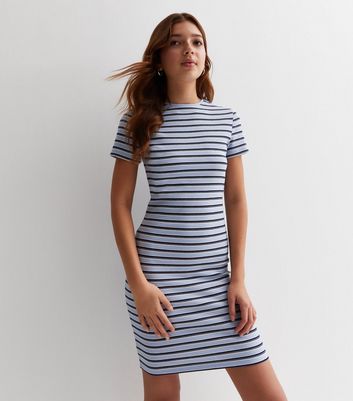 New look blue and white store striped dress