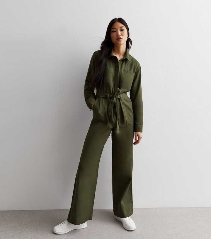 Utility Jumpsuit New Look Green Jumpsuit River Island Belted