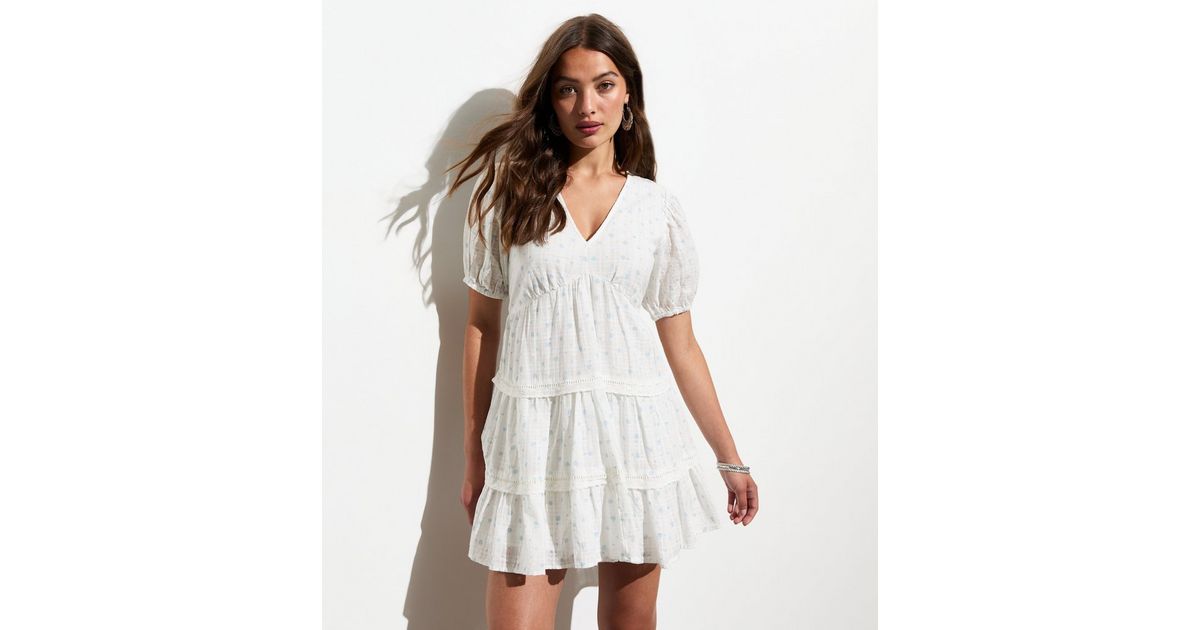 Women's Floral Print Tiered Cotton Mini Dress main image 0