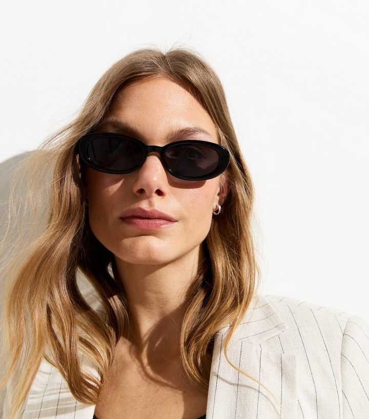 Black Oval Sunglasses