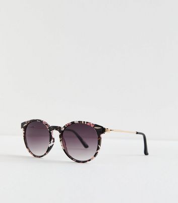 Black cheap floral sunglasses