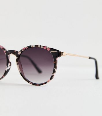 Floral print sales sunglasses