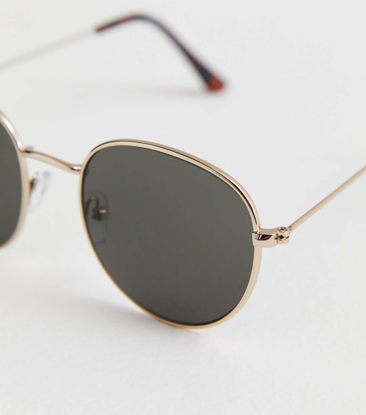 Gold Tinted Round Sunglasses Image 3