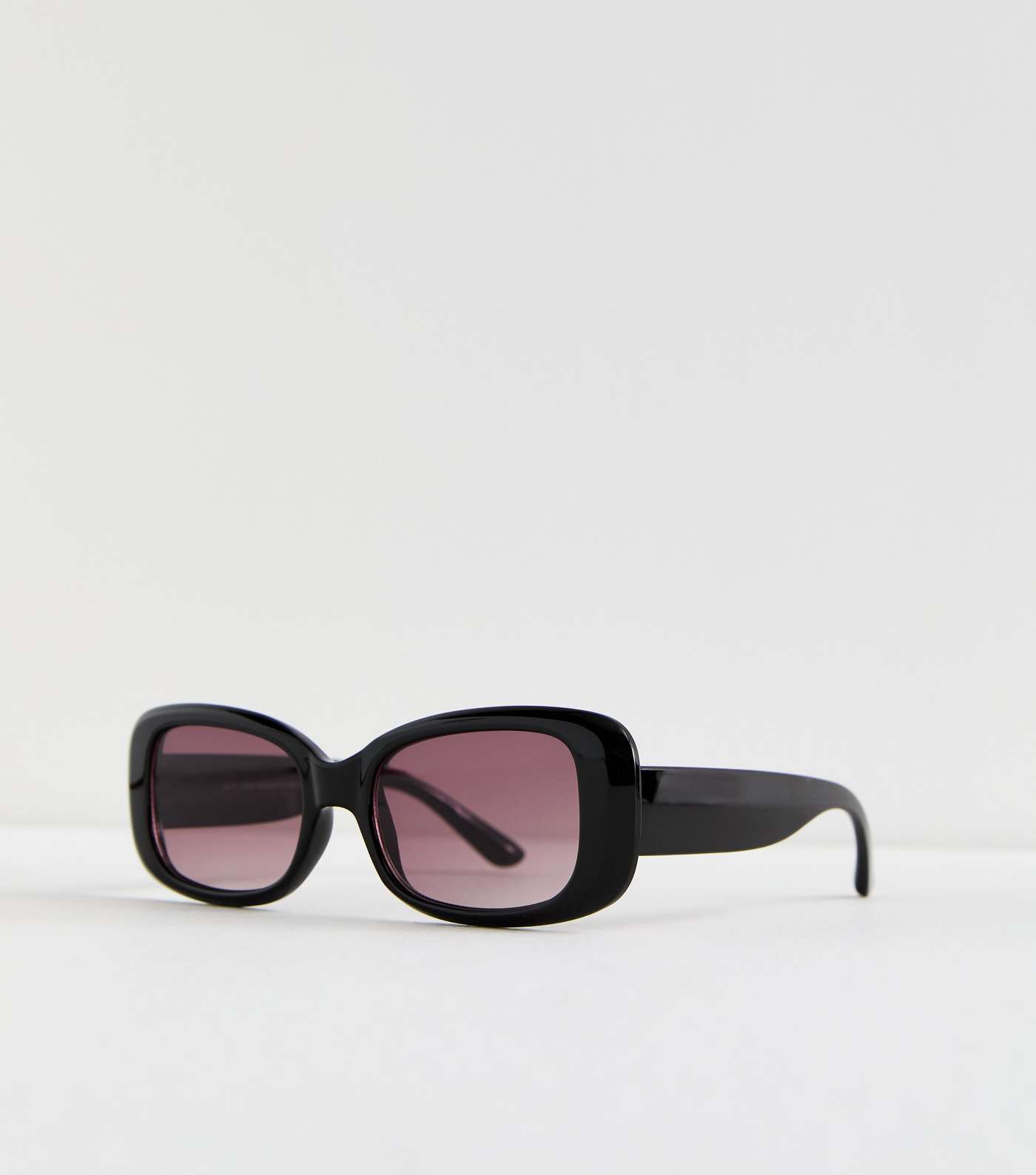 Black Rectangle Frame Sunglasses Image 2