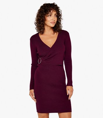 New look hot sale burgundy dress