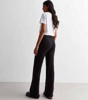 Black knit hot sale trousers