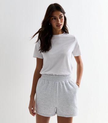 Grey jogger shorts womens shops