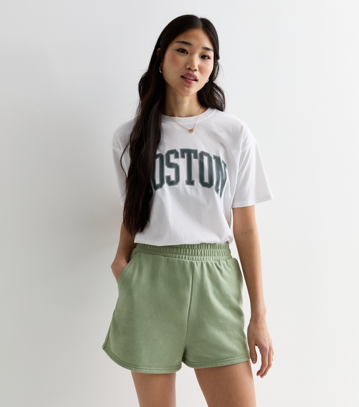 Women's Light Green Jogger Shorts New Look