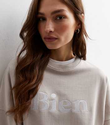 Pale Grey NYC Logo Oversized Sweatshirt