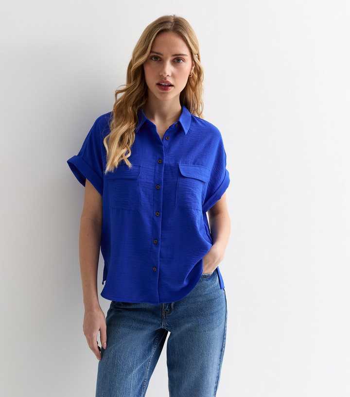 Bright Blue Short Sleeve Shirt