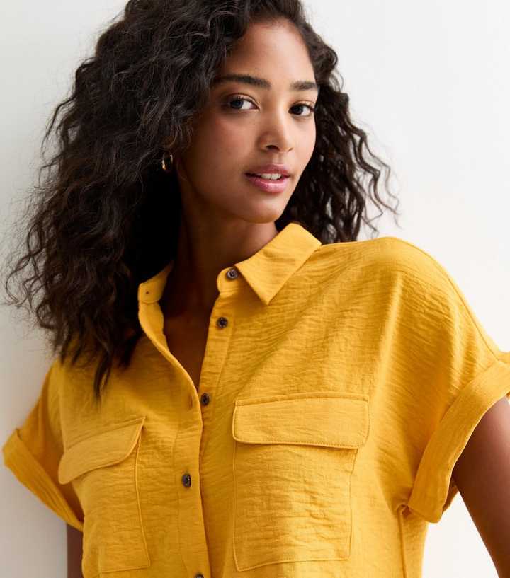 Short Sleeve Ladies Yellow Shirt Buy Yellow Shirts For Women By