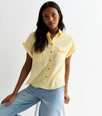 Pale Yellow Short Sleeve Shirt | New Look