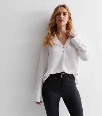 V-Neck Long Sleeve Top