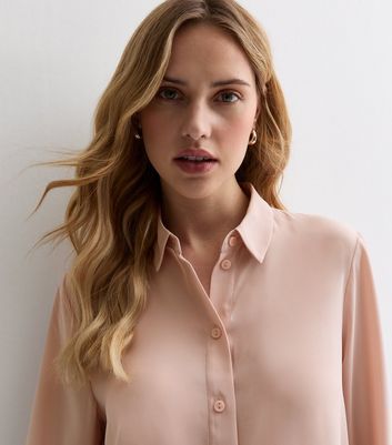 Pale Pink Long Sleeve Shirt New Look