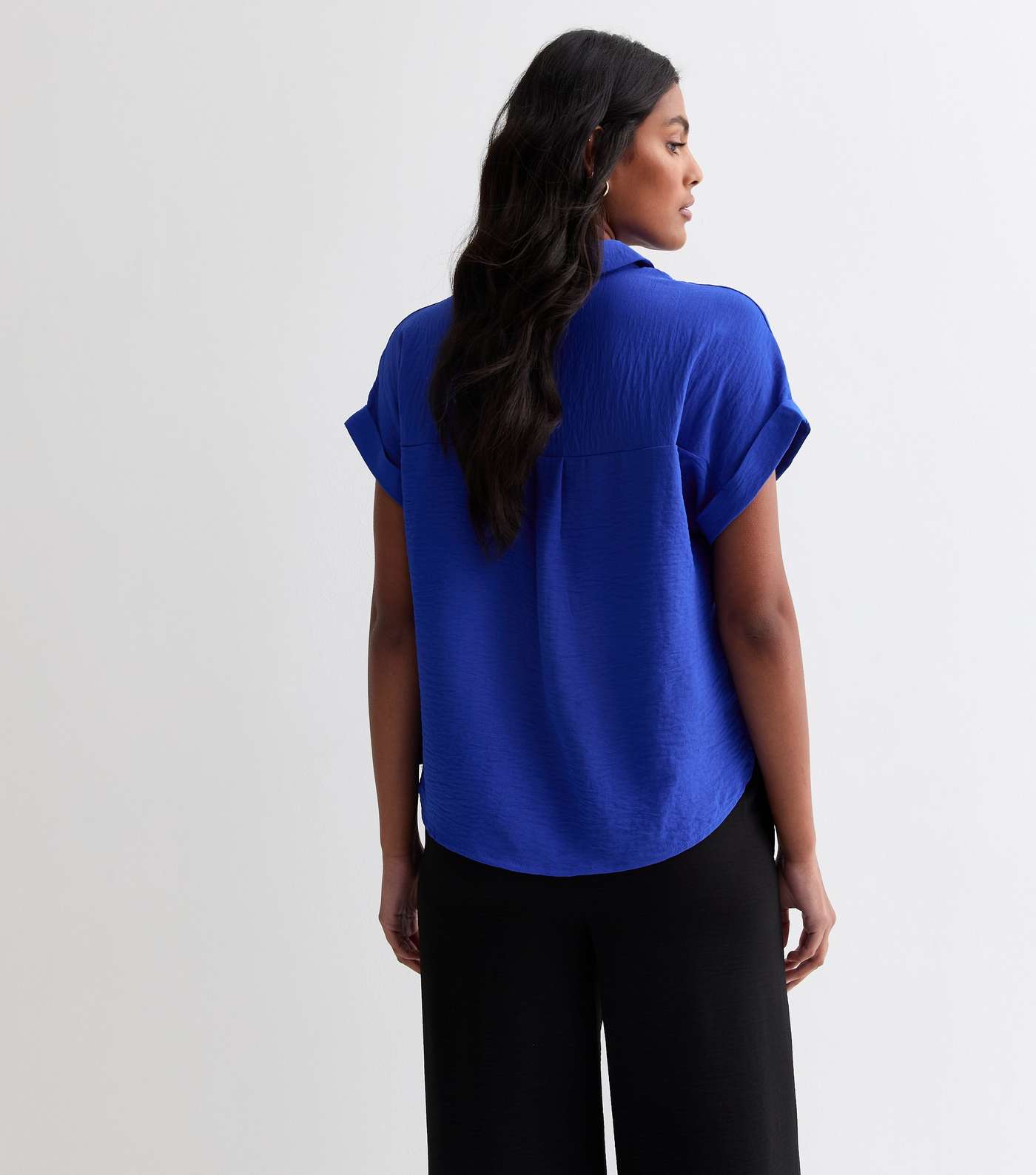 Bright Blue Short Sleeve Shirt Image 4