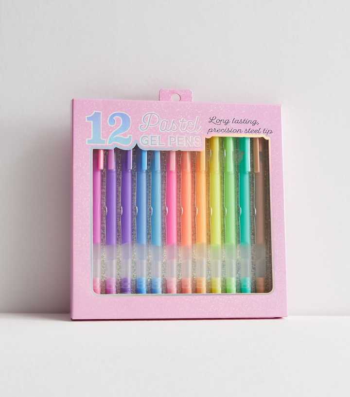 12 Pack Multicoloured Pastel Gel Pens