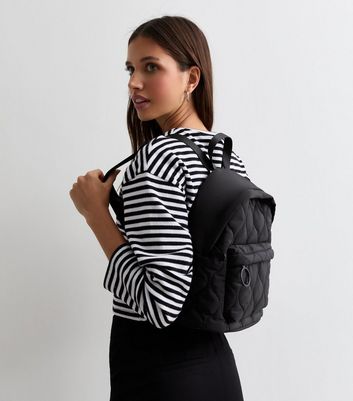 Black padded cheap backpack