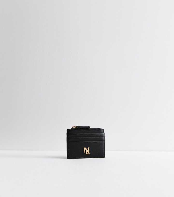 Black Leather-Look Card Holder