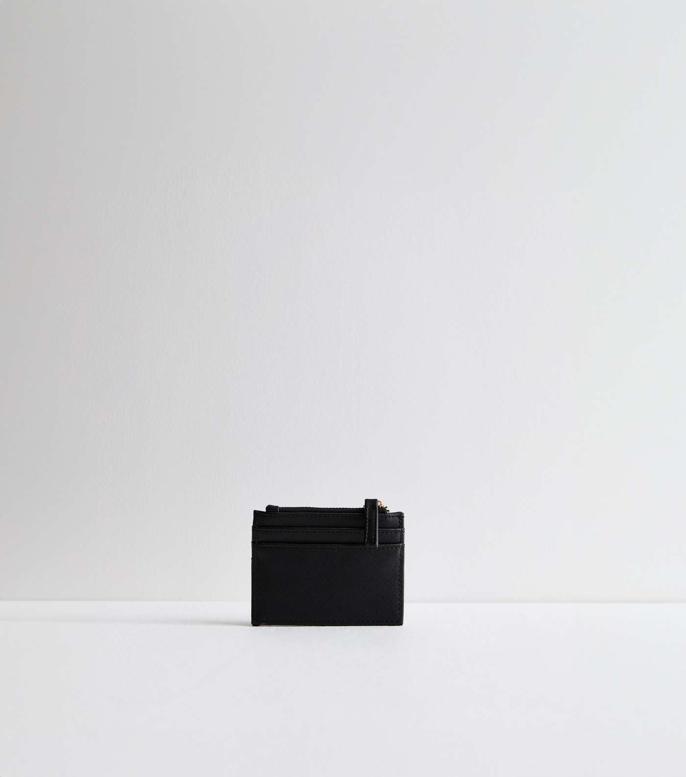 Black Leather-Look Card Holder Image 3