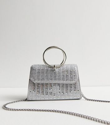 Silver handbags best sale new look