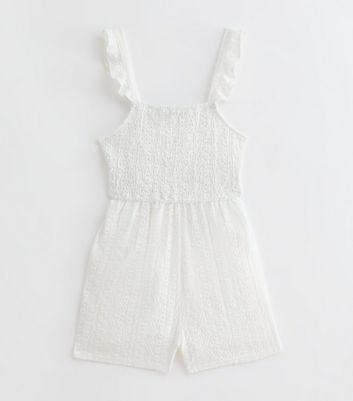 Girls store white playsuit